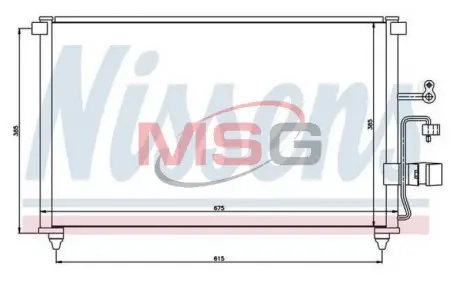 Конденсер CT / GMC EVANDA (02-) 2.0 i 16V (+) [OE 96327357] NISSENS 94639