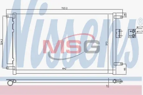 Конденсер CT / GMC EPICA (06-) 1.8 i 16V (+) [OE 96992839] NISSENS 940424