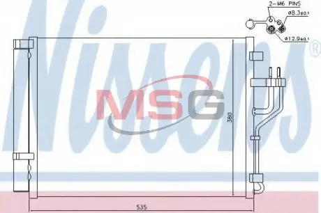 Конденсер HY ix35 (09-) 1.7 CRDI (+) [OE 976062Y000] NISSENS 940353