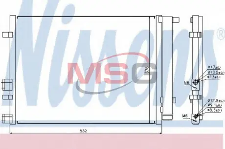 Радiатор кондіцiонера NISSENS 940221