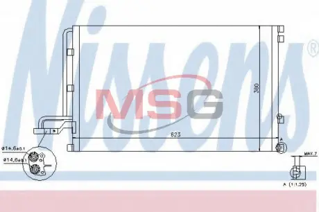 Конденсер VOLVO C 30 (06-) 2.4 i 20V (+) [OE 30647931] NISSENS 940087