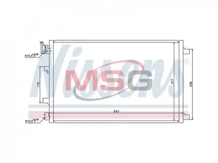 Конденсер NS QASHQAI (07-) 1.6 16V [OE 92100-JD000] NISSENS 940038
