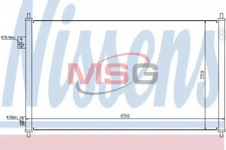Конденсер HD CIVIC (01-) 1.4 i 16V (+) [OE 80110-S5A-003] NISSENS 94771