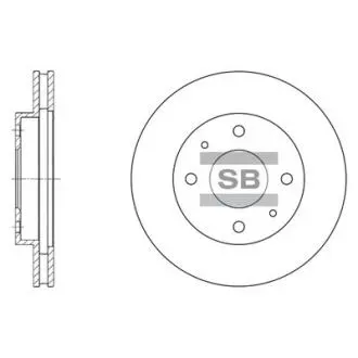 Тормозной диск передний Hi-Q (SANGSIN) SD4302
