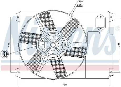 Вент-р PT BOXER (94-) 1.9 D (+) [OE 1305559080] NISSENS 85020