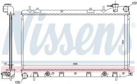 Радиатор SU FORESTER (02-) 2.0 i (+) [OE 45111-SA030] NISSENS 67728