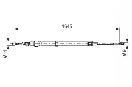 Тормозной трос VW / SKODA BOSCH 1987482191
