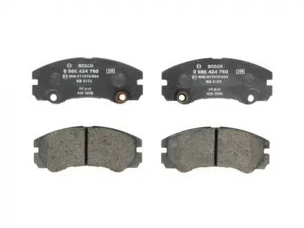 Тормозные колодки, дисковые BOSCH 0 986 424 760