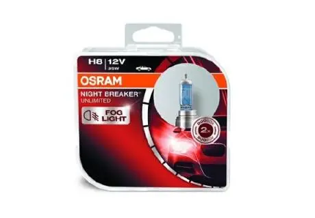 Автолампа Night Breaker Unlimited H8 PGJ19-1 35 W прозрачно-голубая OSRAM 64212NBU-HCB (фото 1)