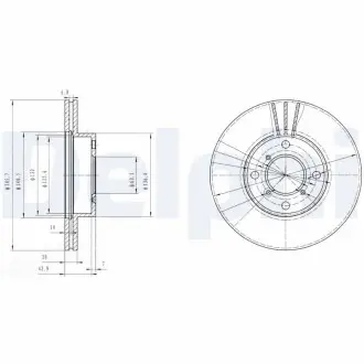 Тормозной диск Delphi BG3341