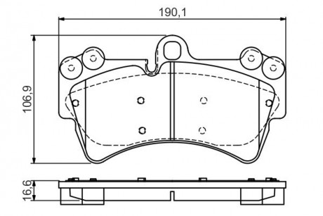 Тормозные колодки дисковые AUDI / PORSCHE / VW Q7 / Cayenne / Touareg "F" 02-10 BOSCH 0986495435