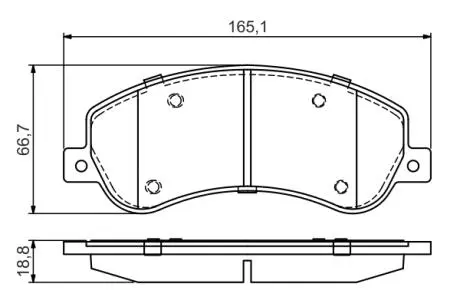 Гальмівні колодки дискові FORD Transit 2,2-2,4TDCI 06 >> PR2 BOSCH 0986495436 (фото 1)