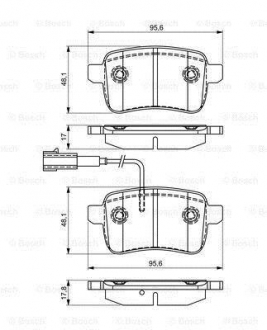 Тормозные колодки дисковые ALFA ROMEO Giulietta "R" 10 >> BOSCH 0986495305 (фото 1)