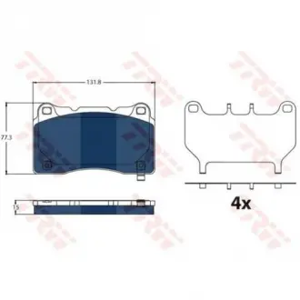 Тормозные колодки дисковые TESLA Model S "F" 12 >> TRW GDB2198BTE