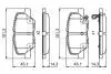 Тормозные колодки дисковые CITROEN / MAZDA / MITSUBISHI C4 / 6 / Outlander &quot;R&quot; 10 &gt;&gt; BOSCH 0986495381 (фото 1)