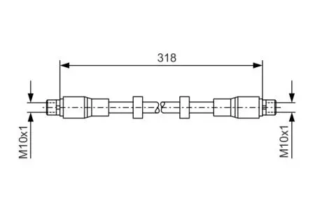 Гальмівний шланг AUDI A6 "F" 04-11 BOSCH 1987476247 (фото 1)