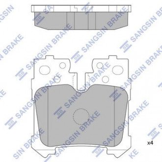 Колодки тормозные дисковые Hi-Q (SANGSIN) SP2301