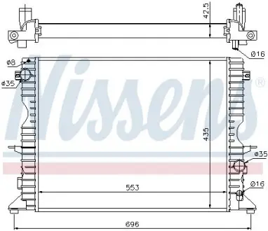 Радиатор охлаждения NISSENS 64311A