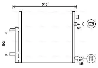 Радиатор кондиционера AVA COOLING DWA 5140D