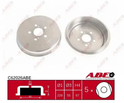 Гальмівний барабан Toyota Avensis ABE C62026ABE