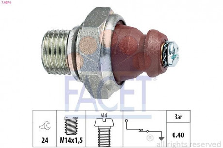 Датчик давления масла ОМ616 / 617 FACET 7.0074