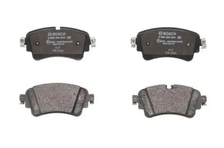 Тормозные колодки, дисковые BOSCH 0 986 494 833