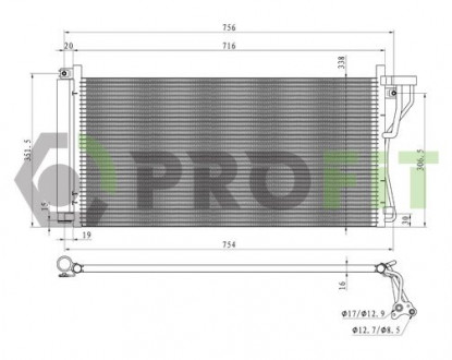 Конденсер кондиционера PROFIT 1770-0145 (фото 1)