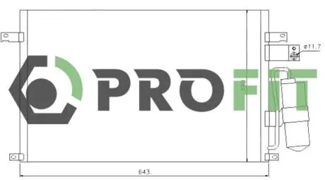 Конденсер кондиціонера PROFIT 1770-0102
