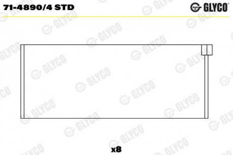 Вкладыши Glyco 71-4890/4 STD