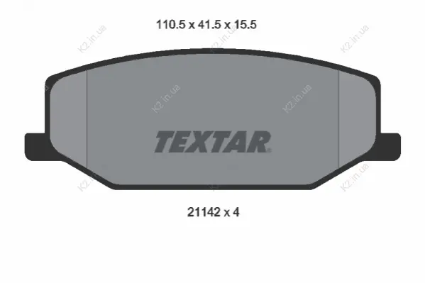 Гальмівні колодки дискові TEXTAR 2114202 (фото 1)