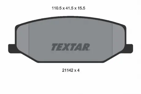 Гальмівні колодки дискові TEXTAR 2114202