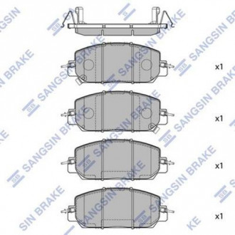 Комплект тормозных колодок с 4 шт. дисков Hi-Q (SANGSIN) SP4176 (фото 1)