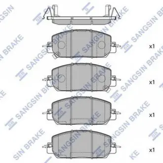 Комплект гальмівніх колодок з 4 шт. дисків Hi-Q (SANGSIN) SP4176