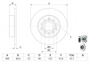 Тормозной диск задний AUDI A3 03-; VW Golf V, Touran; SKODA BOSCH 0986479B78 (фото 7)