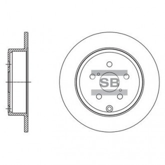 Тормозной диск задний Hi-Q (SANGSIN) SD4083 (фото 1)