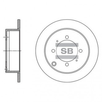 Гальмівний диск задній Hi-Q (SANGSIN) SD1138