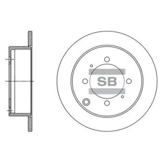 Гальмівний диск задній Hi-Q (SANGSIN) SD1138