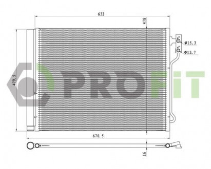 Конденсер кондиционера PROFIT 1770-0065 (фото 1)