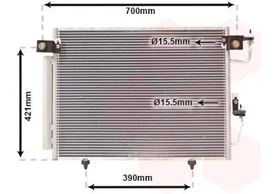 Радиатор кондиционера MITSUBISHI PAJERO (V60, 70) (00-) 3.0i V6 24V Van Wezel 32005191