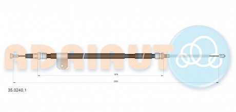 Тросик стояночного тормоза ADRIAUTO 35.0240.1