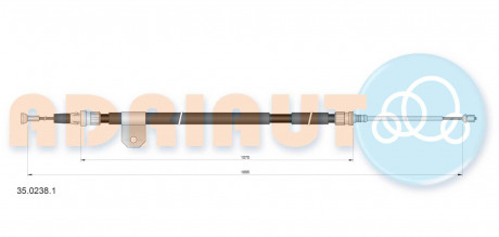 Тросик стояночного тормоза ADRIAUTO 35.0238.1