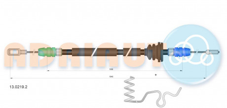 Тросик стояночного тормоза ADRIAUTO 13.0219.2 (фото 1)