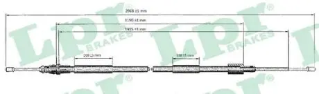 Трос ручника C4 / 307 2035mm LPR C0620B