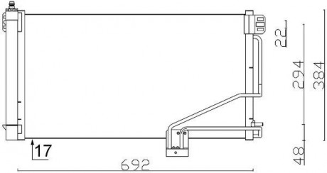 Конденсор MERCEDES-BENZ C-CLASS (W203) alt MAHLE KNECHT AC347001S