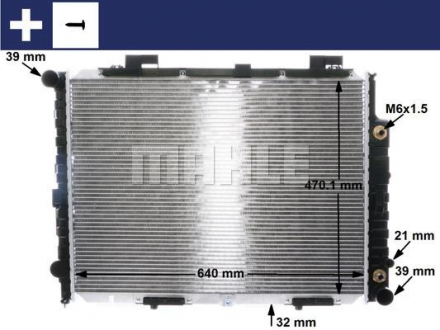 Радиатор MERCEDES-BENZ E-CLASS (W210) alt MAHLE KNECHT CR2204001S (фото 1)