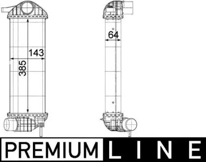 Интеркулер RENAULT Kangoo "1,5DCi" 07 >> MAHLE KNECHT CI243000P