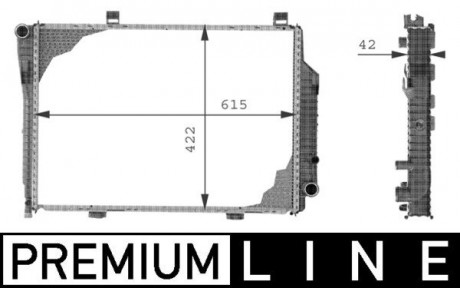 A_Радиатор 422 mm MERCEDES-BENZ MAHLE KNECHT CR230000P