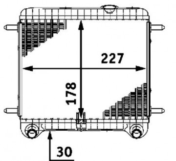 A_Радиатор 178 mm MERCEDES-BENZ MAHLE KNECHT CR550000P