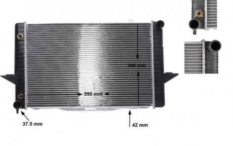 Радиатор 388 mm VOLVO MAHLE KNECHT CR164000S