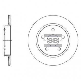 Диск гальмівний Hi-Q (SANGSIN) SD4615